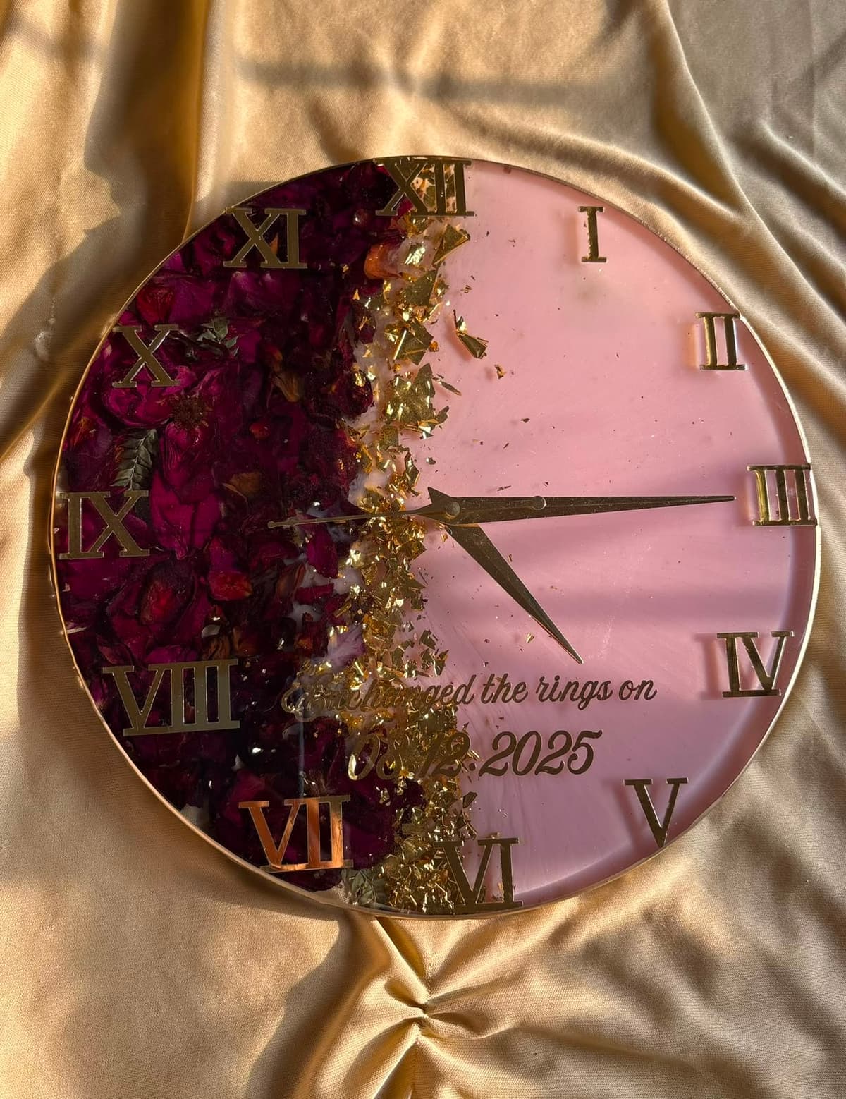 Eternal Time Floral Wall Clock - Detail View