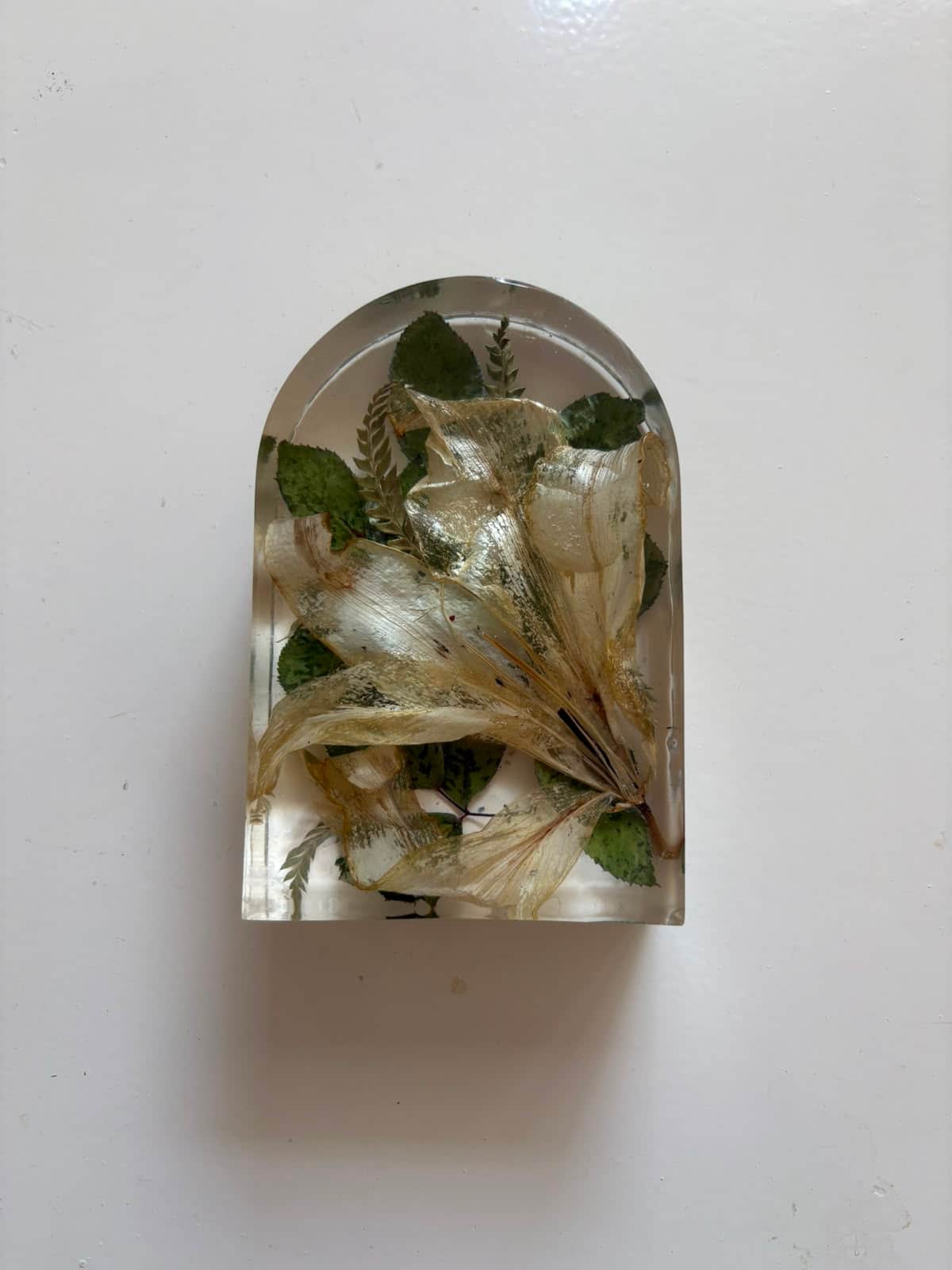 Botanical Resin Block Keepsake detail view